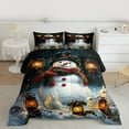 thumbnail image 2 of Castle Fairy Teens Xmas Snowman 2pcs Bedding Comforter Set,Kawaii Rabbit Twin Comforter Sets,Happy New Year Breathable Bedding Set,Microfiber Bedroom Decor, 2 of 8