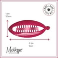 thumbnail image 5 of Motique Accessories Set of Two Hot Pink 3.5 inch Mini Banana Clip Hair Clincher Rounded Edges Comb, 5 of 5
