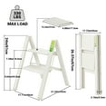 thumbnail image 4 of 2 Step Ladder, KERDOM RIKADE Folding Step Stool with Wide Anti-Slip Pedal, Aluminum Portable Lightweight Ladder for Home and Office Use, Kitchen Step Stool 330lb Capacity, 4 of 4