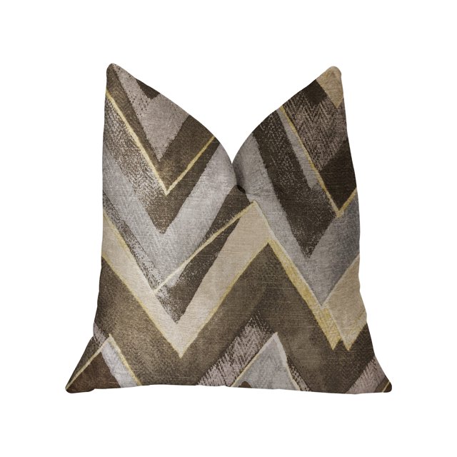 Plutus Badger Cove - Cojínde lujo marrón - Doble cara 22 "x 22" Plutus PBRA2248-2222-DP