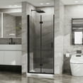 thumbnail image 6 of Kadyn Shower Glass Door, Shower Doors,34"x 72" Shower Door Combo w/ White Acrylic Shower Base, 1/4 inch Tempered Clear Glass in Black Aluminum Finish, 6 of 6