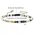 HOOUN Natural Healing Crystal 4mm Braided Rope Stone Bead Bracelet ...