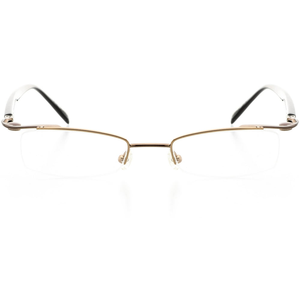 Hit Notion - Unisex Optical Eyewear - Rectangle Shape, Metal Rimless ...