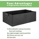 thumbnail image 3 of Pack Rectangular Growing Bags with Handles Square Raised Planting Containers Square Aeration Fabric Growing Bags for Flowers, 3 of 5