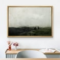 thumbnail image 2 of IDEA4WALL Framed Canvas Print Wall Art Brown Hill Over Foggy Terrain Scenic Wilderness Illustrations Modern Art Farmhouse/Country Landscape Cool for Living Room - 24"x36" Natural, 2 of 5