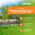 thumbnail image 2 of gobaplay Single Swing Playground Set with 8' Frame Extension & Rectangle Tree Swing, 2 of 11