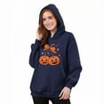 thumbnail image 6 of Taqqpue Halloween Hoodies for Women Casual Pumpkin Face Printed Drawstring Hooded Sweatshirt Fall Winter Long Sleeve Tops Loose Fit Y2K Oversized Hoodie Pullover with Pockets, 6 of 6