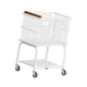 thumbnail image 5 of Carrito rodante, carrito utilitario, estructura de acero, organizador de almacenamiento multiusos. White 2 Tier, 5 of 9