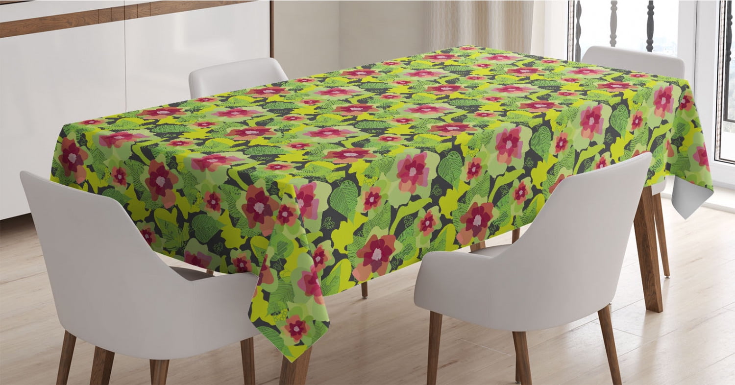 April Cornell Tablecloth Green Pink Red French Country Wrinkle Resistant NEW 