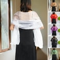 thumbnail image 2 of Thin Bright Silk Solid Color Dress Shawl Bridesmaid Cheongsam Long Shawl, 2 of 6