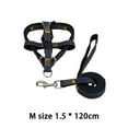thumbnail image 1 of Dog Leash Harness Adjustable Leash Set Denim Dog leash harness Denim adjustable Leash Collar for Small Medium Large Dog Daily Training Walking Running, 1 of 5