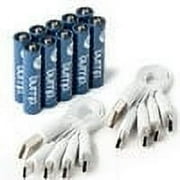 Bump 10-Pack 1.5V AAA Battery Ni-MH 450mAh Rechargeable Batteries for Camera Toys flashlight