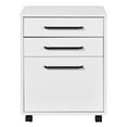 thumbnail image 1 of 3 Drawer Wood Mobile File Cabinet, 23" Deep Home Office Vertical Filing Cabinet Under Desk Cabinet with Hanging File Holder and 4 Wheels (2 Lockable), 1 of 8