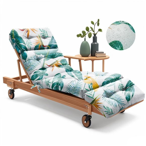 Cojín Impermeable para Sillón Tumbona de Exterior Uthem 75,1x58x12 cm