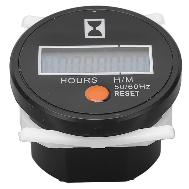 Hour Meter Gauge, Wide Range Portable Digital Hour Meter 24-240V for Generator