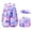 Purple 010, variant on Floral Backpack Cute Backpacks for Women Casual Quilted Backpacks Cute Backpack Set with Lunch Box