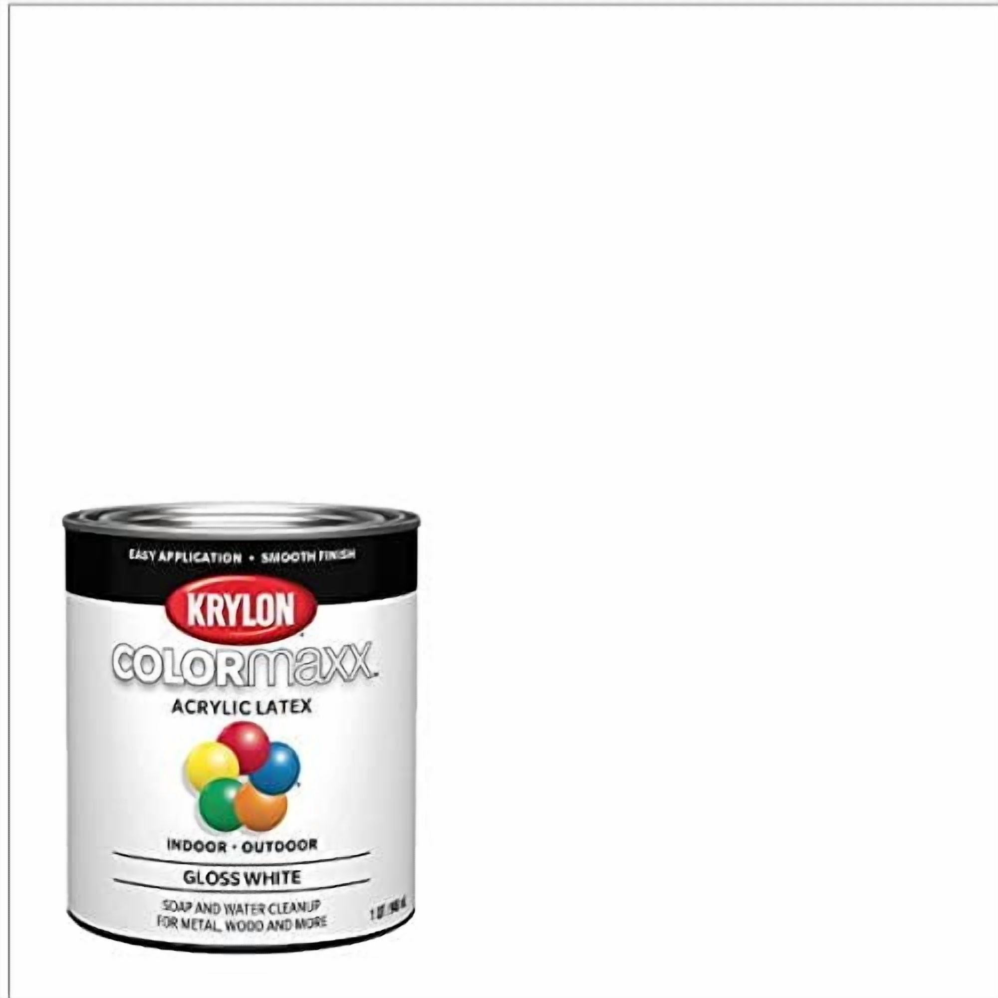 Krylon COLORmaxx Brush On, Gloss, White, 1 Quart