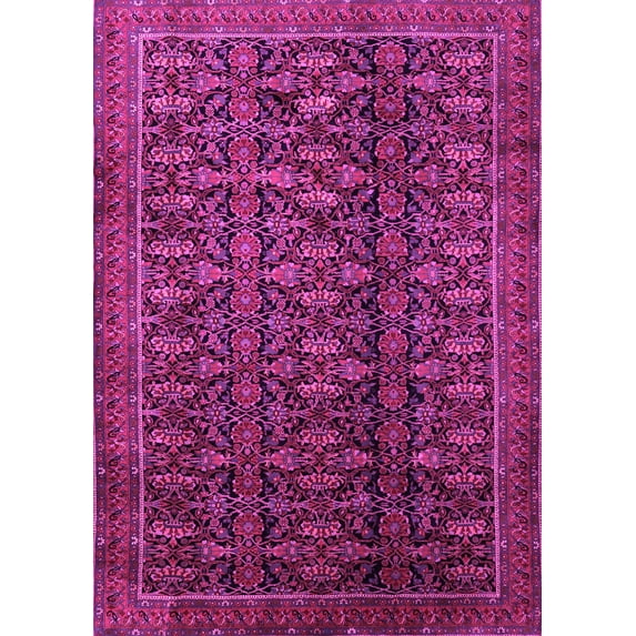 Ahgly Company Indoor Rectangle Persian Pink Traditional Area Rugs, 6' x 9'