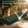 thumbnail image 6 of PUKNLY Porch Swing Cushion 60*20*4 in, 2-3 Seater Waterproof & Fade-Resistant Bench Seat Cushion Replacement with Strips, Outdoor Swing Pads for Camping, Beach, Garden, Patio, Balcony, Dark Green, 6 of 7