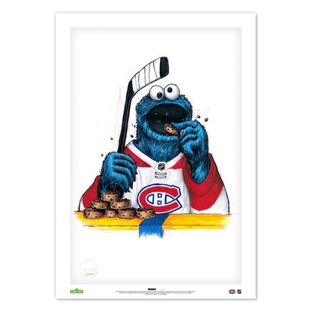 Cookie Monster Montreal Canadiens 14 x 20 Sesame Street Limited Edition Fine Art Print