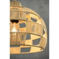 thumbnail image 3 of ELE Light & Decor Dome Coastal Rattan Pendant Light with Plug-in in Beige, 3 of 13