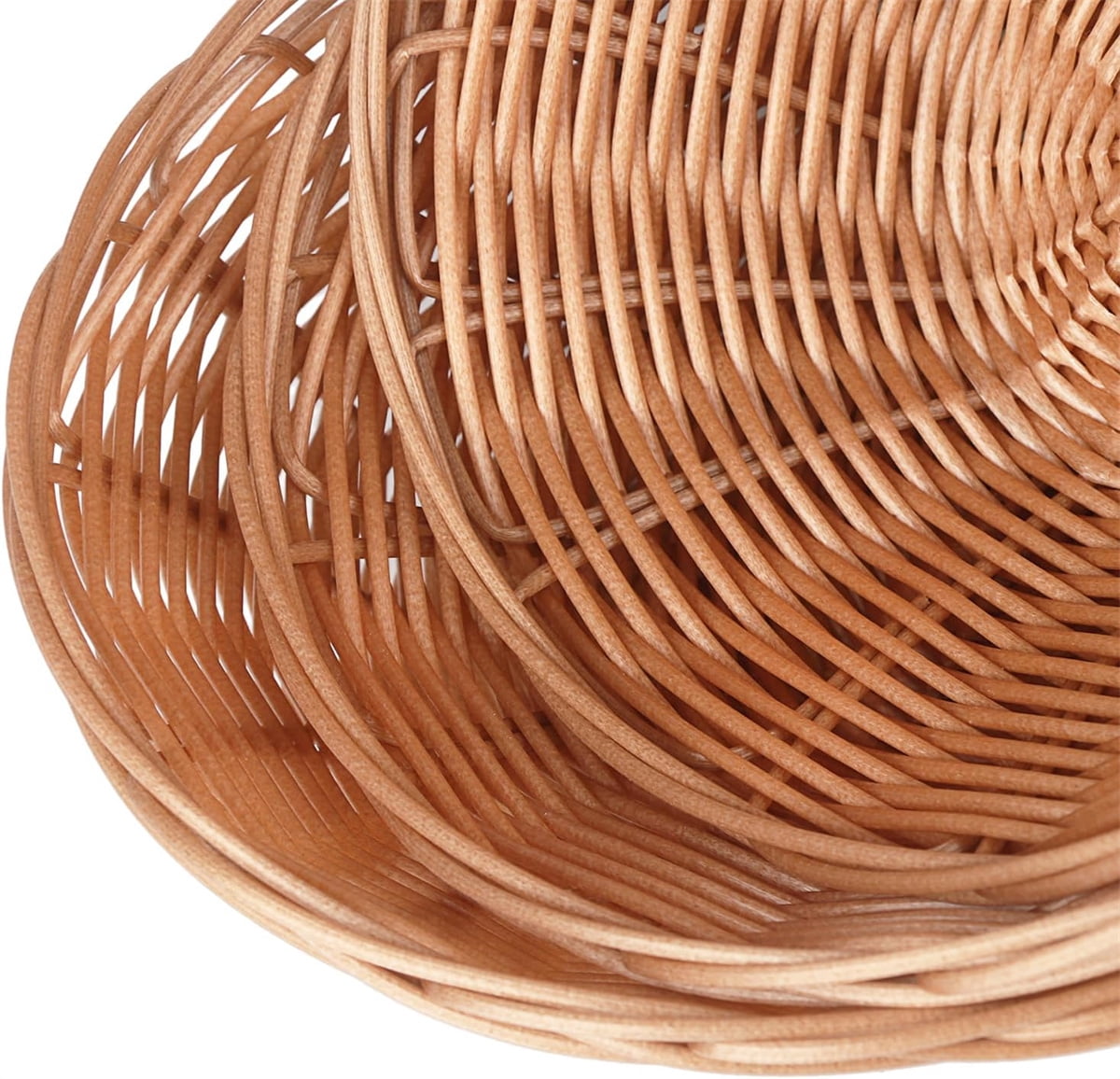 10 Pieces Bread Basket for Serving,Bexikou Plastic Wicker Basket Empty Gift Basket,Food Storage Basket & Fruit Basket,Fruit Serving Basket Bulk for Kitchen, Restaurant, Easter Gifts, Bakery