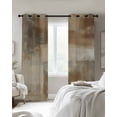 thumbnail image 3 of Brown Blackout Curtains 96 Inches Long for Bedroom, Oil Painting Abstract Art Contemporary Thermal Insulated Room Darkening Black Out Window Curtain Panels Grommet Drapes for Living Room, 3 of 8