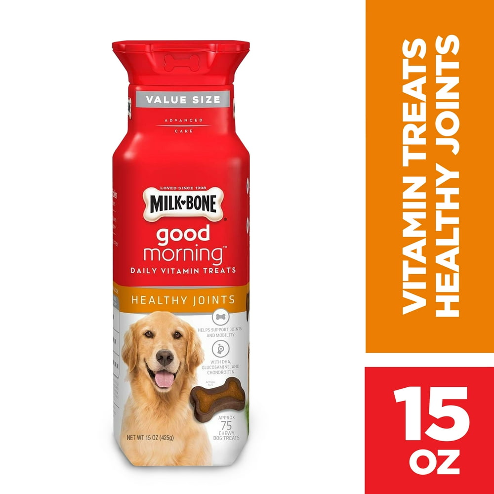 MilkBone Good Morning Daily Vitamin Dog Treats, Healthy Joints, 15
