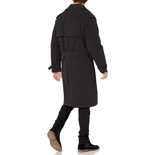London Fog Mens Iconic Trench Coat Black 46 Long Walmart