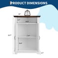 thumbnail image 2 of GloryStar White Corner Cabinet, Small Bathroom Storage Unit for Kitchen, Living Room, or Bathroom, 2 of 9