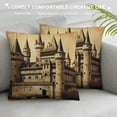 thumbnail image 3 of Orinice Throw Pillow Cover Vintage Castle from Fairy Tale Medieval Kreuzenstein in Austria  Pillowcase Home Decorative Square Pillow Case Cushion Cover White, 3 of 5