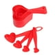 thumbnail image 1 of Juego de tazas medidoras en forma de corazón, 8 piezas, utensilios de cocina de plástico, 1 of 5