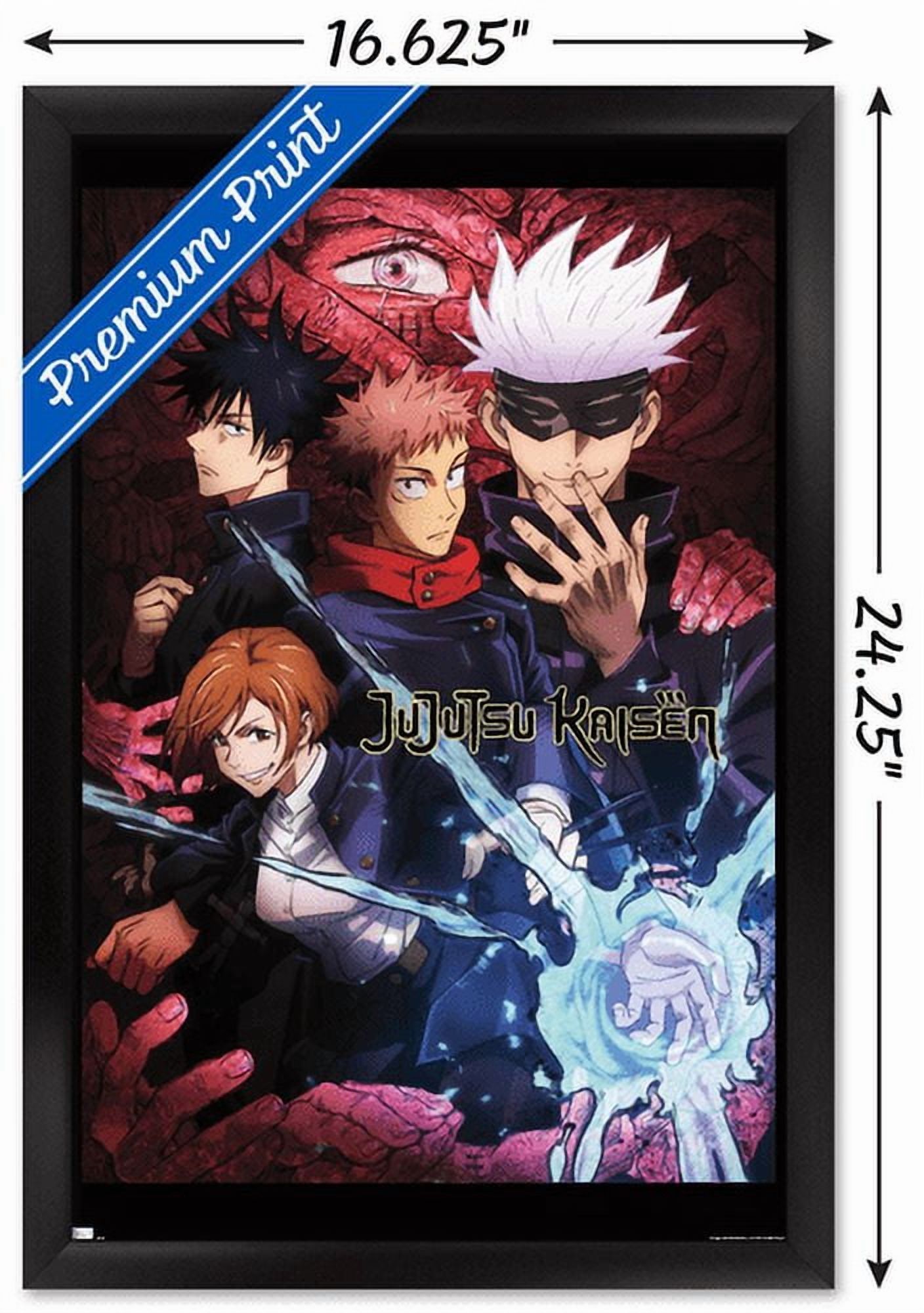 Jujutsu Kaisen - One Sheet English Wall Poster, 14.725" x 22.375", Framed