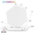 thumbnail image 7 of INTIGE 12-Pack Hexagon Sound Acoustic Panels, 14" x 12" x 0.4", High Density Soundproof Panel, White, 7 of 7