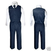 LEADERTUX New Baby Boy & Toddler Wedding Easter Formal Party Vest NAVY Suit S M L XL 2T-14