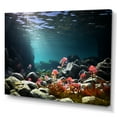thumbnail image 2 of Designart "Symphony Of The Deep Sea And Aquatic Life" Coastal Coral Under Water Canvas Art Print, 2 of 7