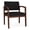 Black, variant on Lenox Wood Reception Waiting Oversize Guest Chair / Walnut Wood / Blue