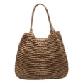 thumbnail image 4 of Uobin Large Capacity Woven Tote Shoulder Bag For Work Commute Daily Casual, 4 of 4