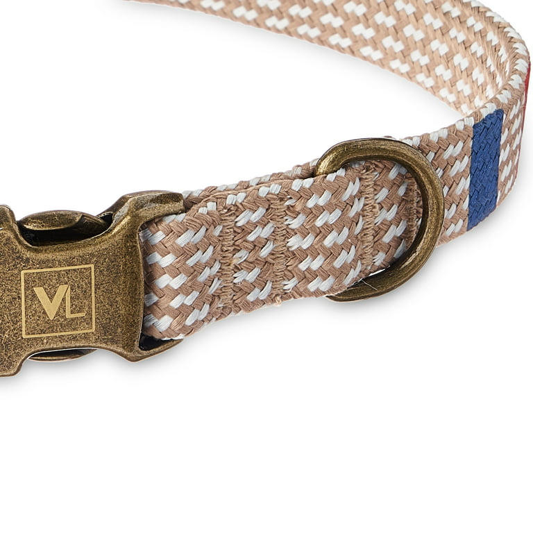 Vibrant Life Solid Nylon Dog Collar with Metal Buckle, Blue, x