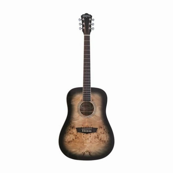 Washburn DFBDB Deep Forest Burl Dreadnought Acoustic Guitar, Black Fade