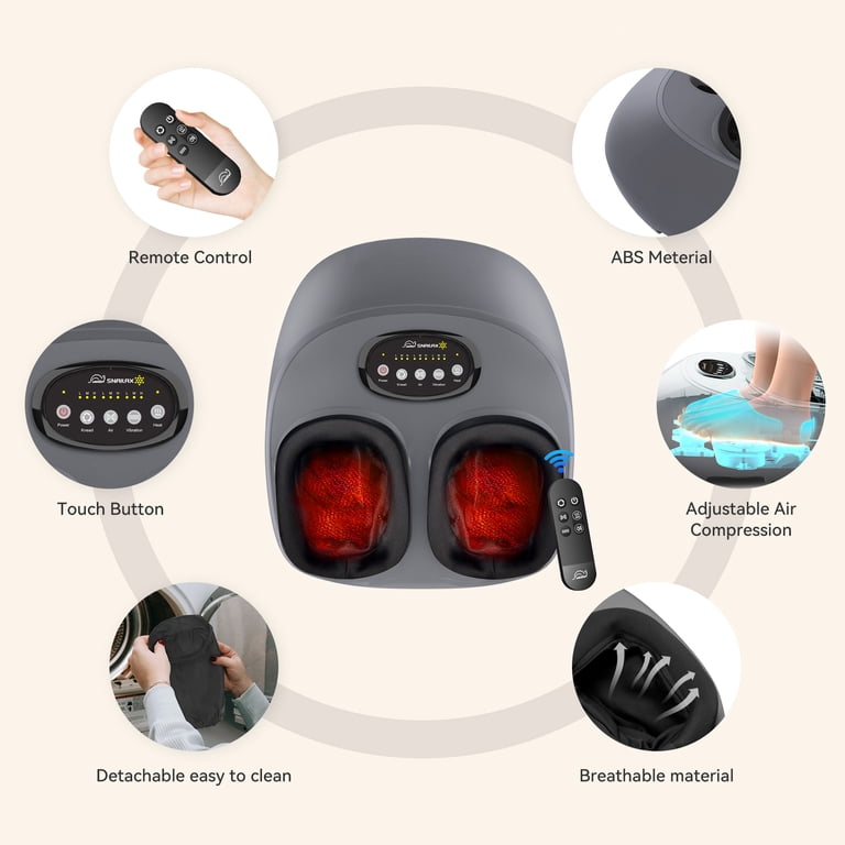 Snailax Shiatsu Foot Massager with Heat & Air Compression photo 3