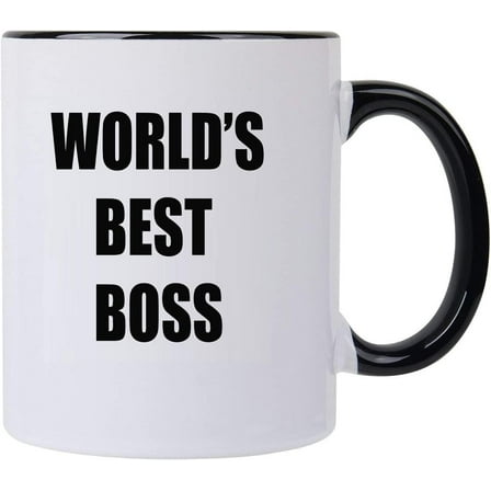 World's Best Boss Coffee Mug,Unique Bosses Day Christmas Thank boss Gift Ideas 11 OZ Ceramic Tea Cup