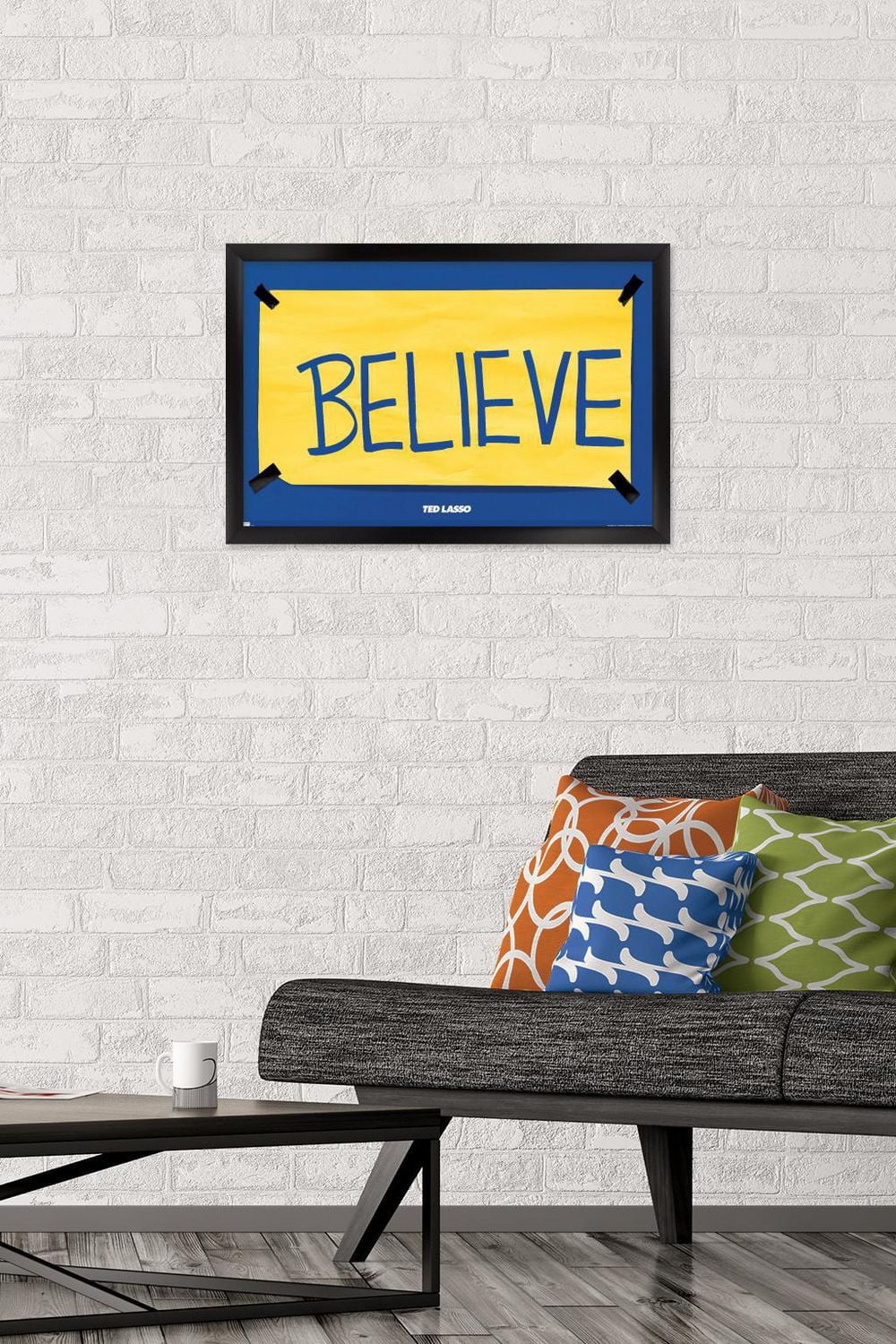 Ted Lasso - Believe Wall Poster with Push Pins, 14.725" x 22.375"