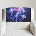 thumbnail image 2 of TSOVTHRID Violet Jellyfish Galaxy Print Sofa Headrest Cover, PU Leather Recliner Headrest Protector, Waterproof Recliner Head Rest Cover, Easy Care Sofa Head Covers 17x27 in, 2 Pieces, 2 of 7