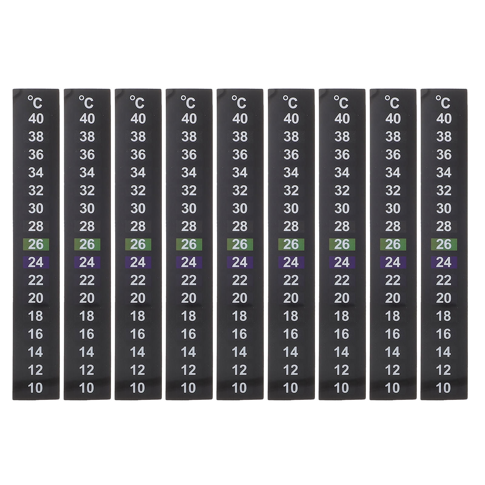 SASABAXI 9Pcs Waterproof Temperature Stickers for Aquarium Accurate Fish Tank Thermometer Strips
