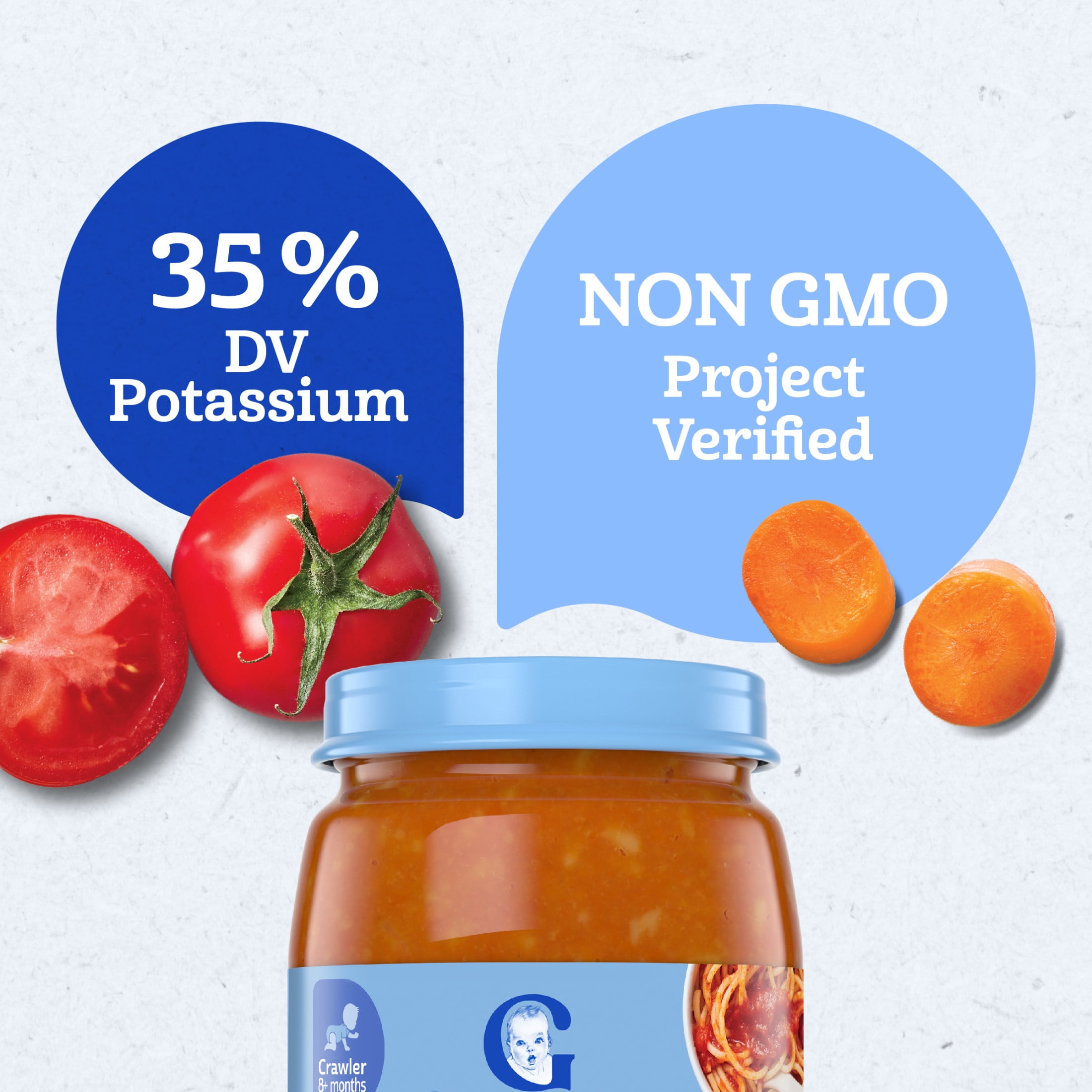 (12 pack) Gerber 3rd Foods Mealtime for Baby Veggie Power Baby Food, Pasta Marinara, 6 oz Jar