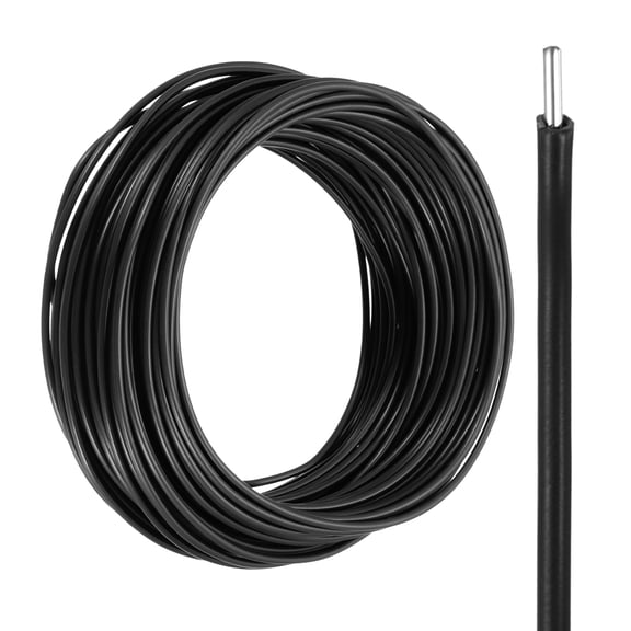 Uxcell 20 Gauge Hook Up Wire 50FT 300V Tinned Copper Electrical Wire, Black