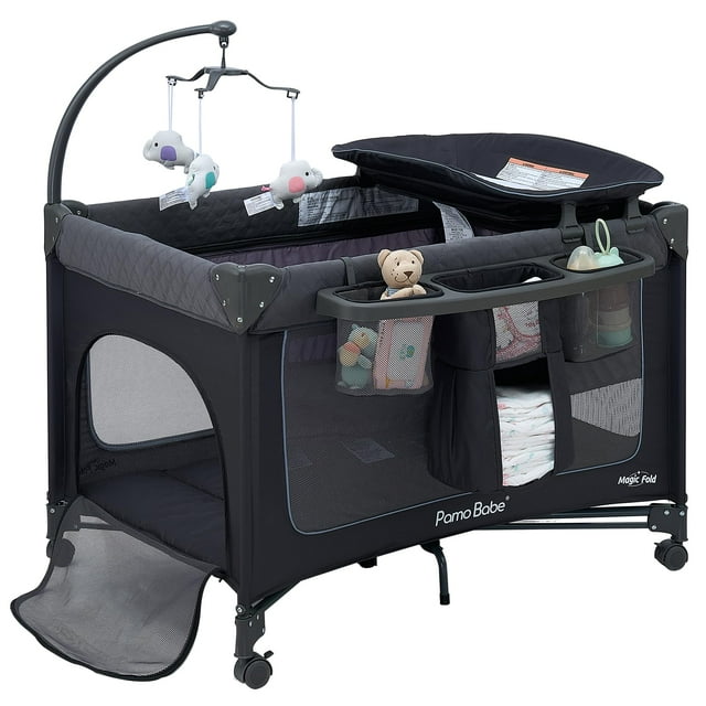 Baby Playard Pamo Babe Magic Fold con capazo extraíble