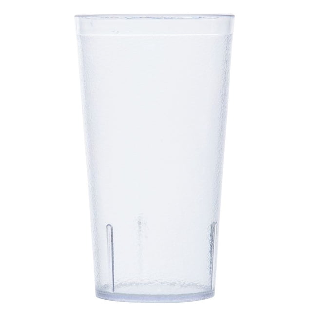 G.E.T. Vasos de plástico resistentes para restaurante, 16 onzas, transparentes (juego de 12)