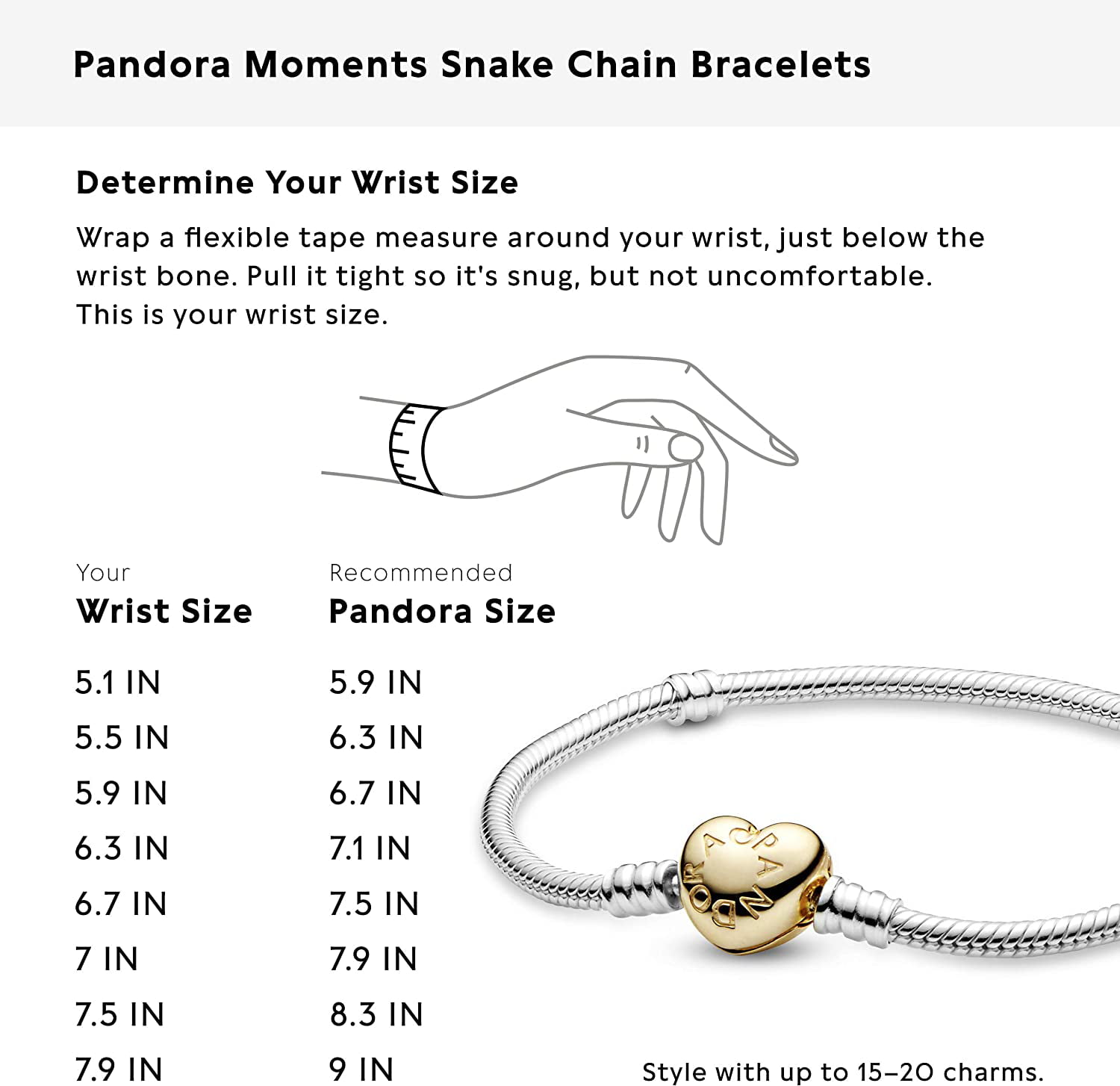 Pandora 7.9 Sterling Silver Bracelet